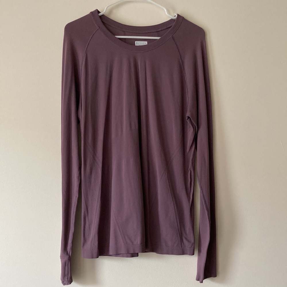 Athleta Seamless Long Sleeve Momentum top sz XL
